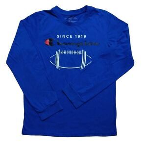 Champion Athletic Long Sleeve Blue Boys T-Shirt -E